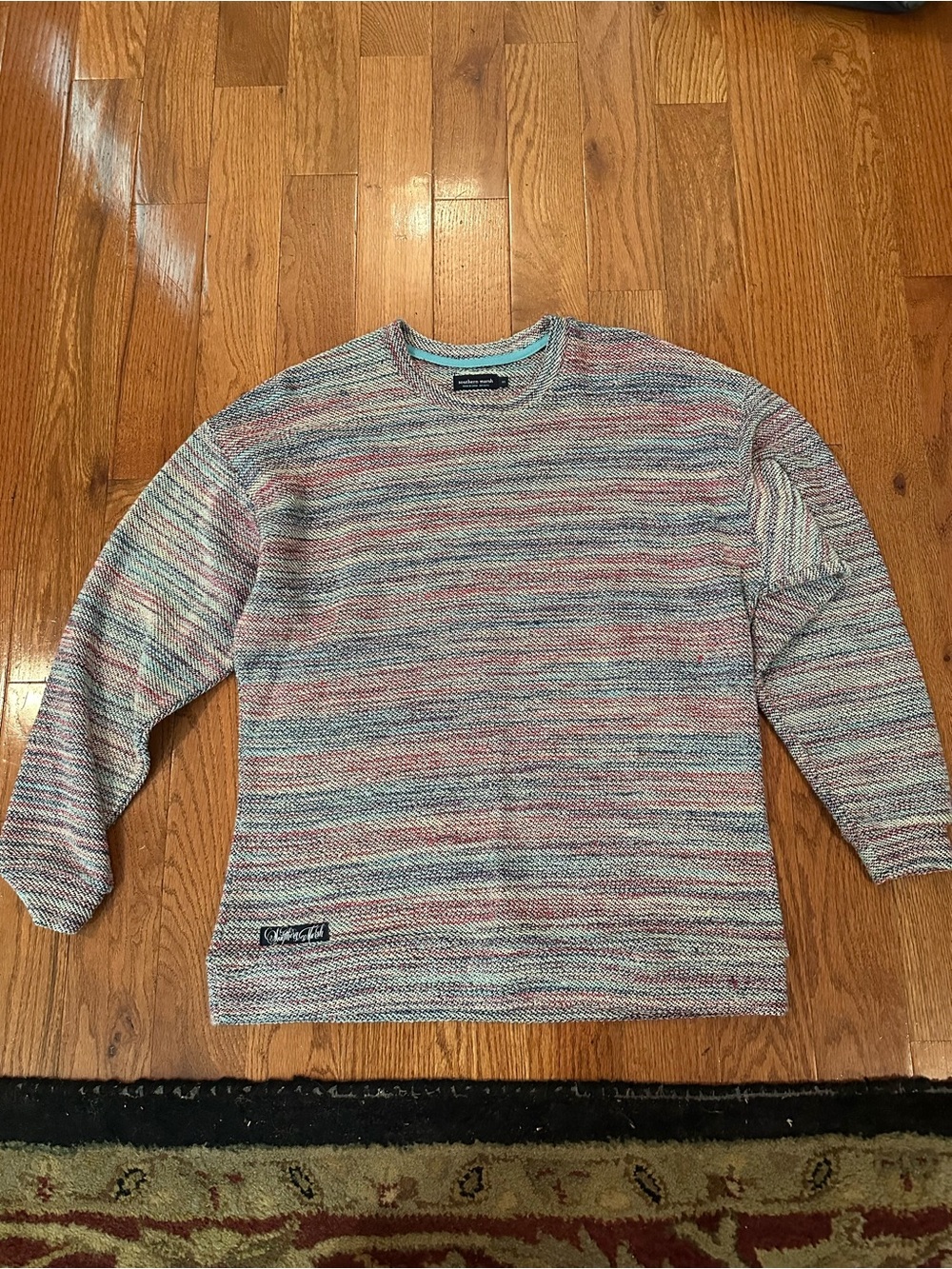 Southern Marsh Sunday Morning multicolored rainbow knit Sweater size xs